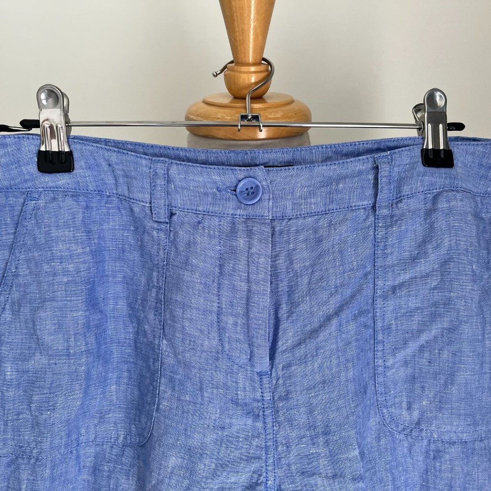 Sportscraft Ladies Light Blue Casual Linen Shorts Size 8 - Picture 3 of 14